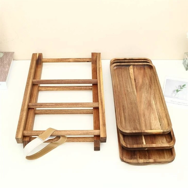 Bulk Multifunctional Wooden Shelving Rack Foldable 3-Tray Storage Stand For Kitchen And Picnic best